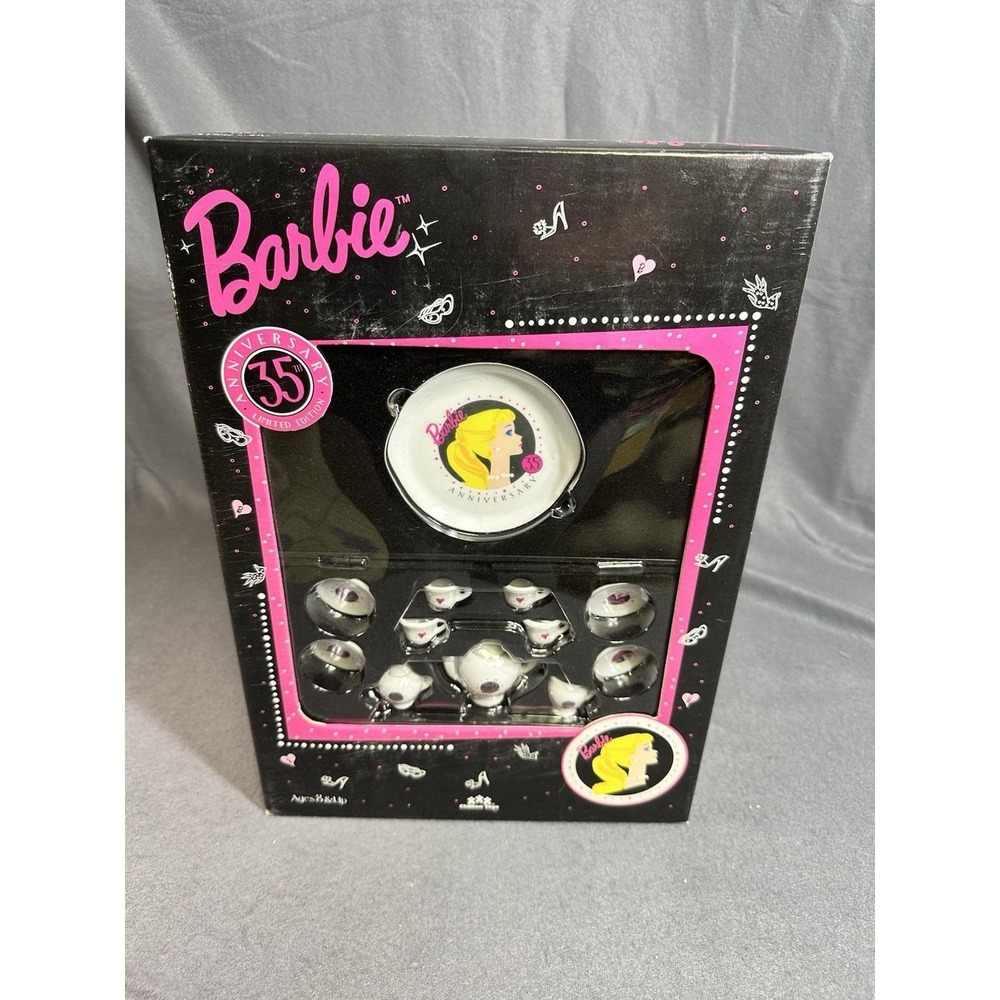 Vintage Barbie 35th Anniversary Limited Edition Tea Set Collector Display Mattel